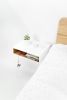 Floating White Nightstand / Bedside Table | Tables by Manuel Barrera Habitables. Item made of oak wood