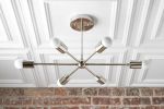 Modern Chandelier - Geometric Lamp - Model No. 9414 | Chandeliers by Peared Creation. Item made of brass
