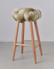 Champagne Velvet Knot Bar Stool | Chairs by Knots Studio. Item made of wood with fabric