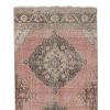 Distressed Extra Long Turkish Runner Rug - Vintage Oushak | Rugs by Vintage Pillows Store. Item made of cotton with fiber