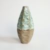 Oblique Slender in Coral Green | Vase in Vases & Vessels by by Alejandra Design. Item composed of ceramic
