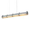 Crystal Cage LED Long Linear Suspension Aluminum | Pendants by Michael McHale Designs. Item made of aluminum