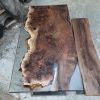 Walnut Clear Epoxy Resin Table, Custom River Table | Dining Table in Tables by Ironscustomwood. Item made of walnut with bronze works with contemporary & country & farmhouse style