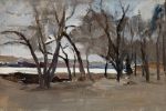 Vintage Landscape with trees | Vintage Winter Scene | Digital Art in Art & Wall Decor by Capricorn Press. Item composed of paper compatible with boho and minimalism style