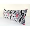 Ikat Lumbar Pillow Cover - Extra Long Silk Ikat Velvet Bench | Cushion in Pillows by Vintage Pillows Store