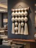 Handmade Macrame Wall Hanging – Boho Tassel Decor, Terracotta & Cream Bobbles | Wall Hangings by RavaTapestryArt