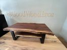 Walnut Coffee Table with Shelf | Tables by Good Wood Brothers. Item composed of walnut and metal in mid century modern style