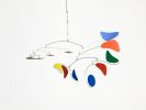 Hanging Mobile Mid Century Modern Rainbow in Serenity Style | Wall Sculpture in Wall Hangings by Skysetter Designs. Item made of metal