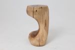Sculptural Side Table, Stool, Solid Wood, Walnut, Contemporary Design | Tables by Logniture