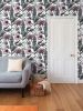 IVI Bouquet - Water Lily, Larkspur, Daisy w/ Cannabis Leaves | Wallpaper in Wall Treatments by Sean Martorana. Item made of paper