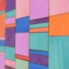 Intersecting Stripe Block Colour Study Painting | Collage in Paintings by Amelia Coward