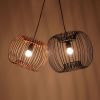 Zura Bubble Pressed Brown Hanging Lamp | Pendants by Home Blitz. Item made of metal