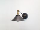 Adjustable Wall Sconce Industrial Light - Gold and Black | Sconces by Retro Steam Works. Item composed of brass and glass in industrial style