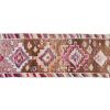 Mid 20th Century Faded Vintage Herki Runner 2'8" X 9'5" | Area Rug in Rugs by Vintage Pillows Store. Item composed of cotton