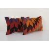 Set Black Pillow Case Made from Rustic Anatolian Vintage | Sham in Linens & Bedding by Vintage Pillows Store. Item composed of cotton