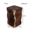 Haussmann® Wood Natural Stool End Table 12 In Sq X 20 In | Tables by Haussmann®