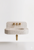 Floating Carrara White Marble Sink | Custom Wall Mounted Vanity | Water Fixtures by Vero Marble