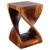 Haussmann® Wood Twist End Table 15 x 15 x 23 inch | Tables by Haussmann®