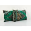 Pair Soft Vintage Velvet Pillow, Set of Two Large Soft Cushi | Sham in Linens & Bedding by Vintage Pillows Store. Item composed of cotton and fiber