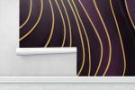 Amethyst Wavy Lines - Abstract Luxury Wallpaper Mural | Wall Treatments by ELLE WALLS