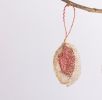 Madagascar Wild Silk Cocoon Ornament - Red | Decorative Objects by Tanana Madagascar. Item made of wood