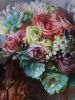 Bridal bouquet painting original art Custom wedding bouquet | Oil And Acrylic Painting in Paintings by Natart. Item made of canvas with synthetic