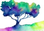 Hue Oak Tree | Prints by Brazen Edwards Artist. Item composed of canvas & paper