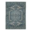 Authentic Turkish Oushak Blue Handmade Wool Rug with Rich | Area Rug in Rugs by Vintage Pillows Store. Item composed of wool & fiber