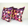 Pair Old Suzani Pillow Case Made From Samarkand Suzani | Sham in Linens & Bedding by Vintage Pillows Store. Item made of cotton with fiber