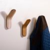 Pack of 2: Mid Century Modern Walnut Coat Hook Handmade Bent Wood Wall Hanger | Hardware by Spacecraft Furnishing