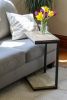 Hackberry Floor Shelf Modern C Side Table (in stock) | Tables by Hazel Oak Farms. Item made of walnut with steel