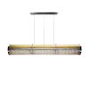 Crystal Cage LED Linear Suspension Chandelier Gold | Chandeliers by Michael McHale Designs. Item composed of steel and glass