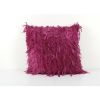 Vintage Handwoven Multi Color Turkish Flokati Rug Shagy | Cushion in Pillows by Vintage Pillows Store. Item composed of cotton and fiber