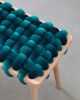 Petrol Velvet Woven Bench 37"\ 47" | Benches & Ottomans by Knots Studio