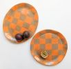 Orange Check Serving Platter | Serveware by Rosie Gore. Item made of ceramic