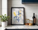 Slate 4 | Original Framed Abstract Paper Painting | Oil And Acrylic Painting in Paintings by Abby May