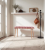 Mauve Velvet Woven Bench 37"\ 47" | Benches & Ottomans by Knots Studio