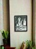 Silent Reflection - Framed Original Charcoal Drawing - Still Life | Drawings by Eman's Gallery