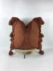 Brown tassel pillow // fringe pillow // brown tassel cushion | Pillows by velvet + linen