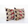 Handwoven Silk Ikat Velvet Pillowcase, Matching Brown Velvet | Sham in Linens & Bedding by Vintage Pillows Store. Item composed of cotton