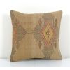 Farmhouse Bed Decor, 19th Century Embroidery Camel Square | Cushion in Pillows by Vintage Pillows Store. Item composed of cotton