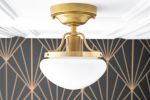 Dome Ceiling Light - Model No. 8491 | Flush Mounts by Peared Creation. Item composed of brass