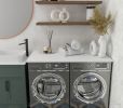 Washer and Dryer Countertop, Live Edge Countertop, Farmhouse | Furniture by Picwoodwork. Item made of wood