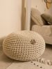Boho small pouf | Ottoman in Benches & Ottomans by Anzy Home. Item composed of cotton