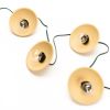 Disc String Lights | Pendants by Pigeon Toe Ceramics. Item composed of stoneware