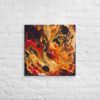Canvas Print - Laheeb (flame) - Fluid Red Black Fire Art | Work by Eman's Gallery