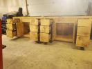 Model #1020 - Custom Double Sink Bathroom Vanity | Countertop in Furniture by Limitless Woodworking. Item made of maple wood works with contemporary & country & farmhouse style