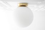 10 Inch Frosted White Globe - Model No. 2910 | Flush Mounts by Peared Creation. Item made of glass