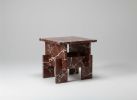 Chunky Travertine Side Table, Brutalist Modern Accent Table | Coffee Table in Tables by AYMARBLEDESIGN LLC