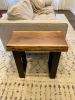 Custom Made Black Walnut Live Edge Side/End Table | Side Table in Tables by Good Wood Brothers. Item composed of walnut and metal